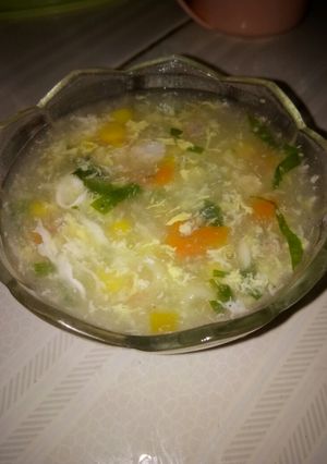 Foto resep Mpasi sup macaroni ayam