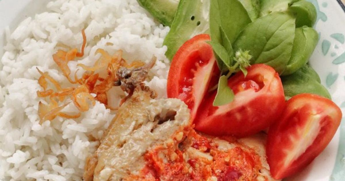 Ayam Geprek-Sambal Dadakan, tanpa digoreng