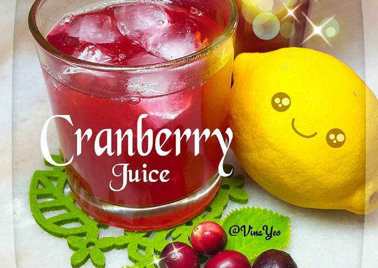 Langkah memasak Cranberry Lemon Juice 🍋🍒🍃 mantap