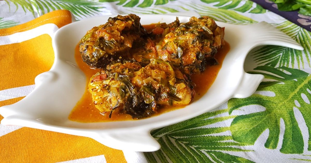 Rohu With Poi Shak Recipe by Mona Santosh - Cookpad