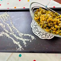 A picture of French beans in Mustard and coconut.