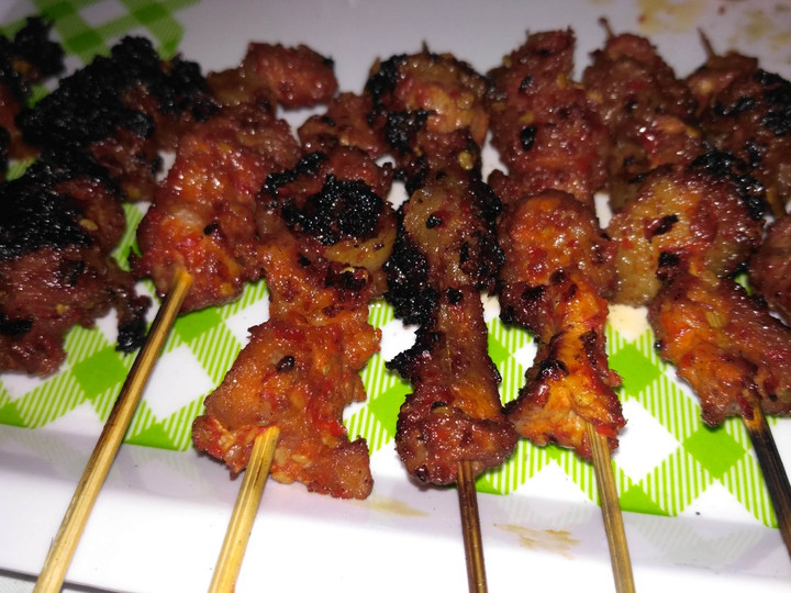 Resep: Sate daging sapi pedas nagih Enak Terbaru