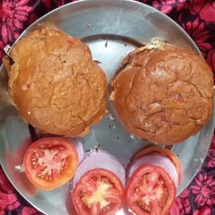 A picture of VEGGIES BURGER 🍔Mc DONALD'S IN MY HOME 🏡.