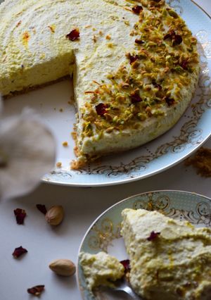 A picture of Kalakand Cheesecake.