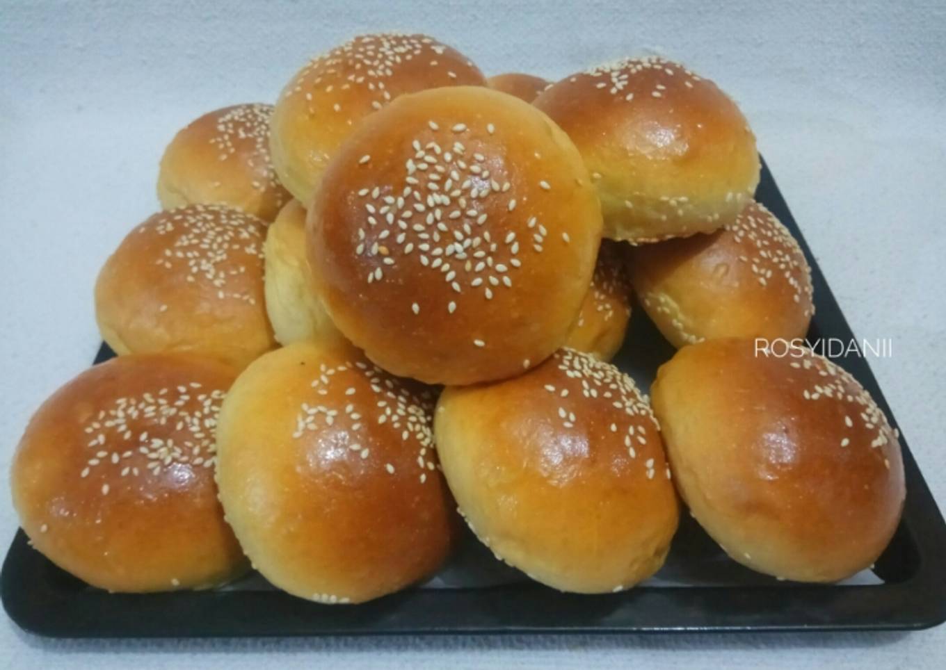 Roti Burger (Burger Bun) Sekali Proofing