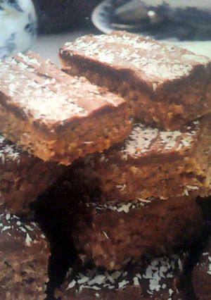 A picture of chocolate slice.