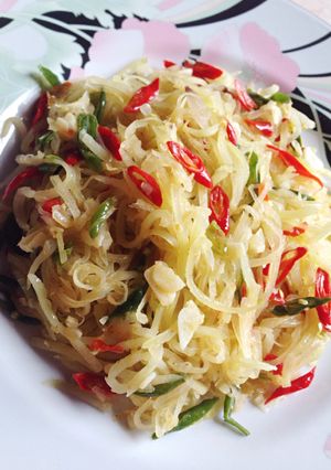 Foto resep Tumis Pedas Pepaya Muda