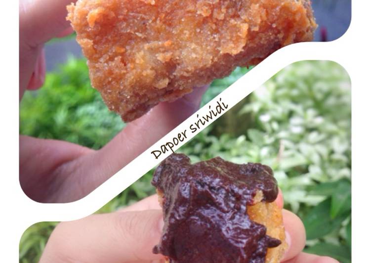 Nugget pisang saos cokelat