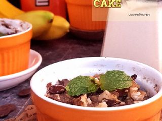 5 Minutes Banana Chocolate Bread Cake