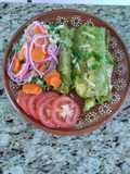 Enchiladas con poblano