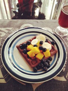Una foto de Wafle de chocolate vegan