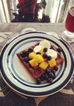 Una foto de Wafle de chocolate vegan