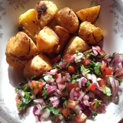 A picture of Crispy roasted potatoes #myvalentinesrecipe.