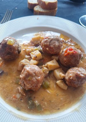 Una foto de Albóndigas con sepia