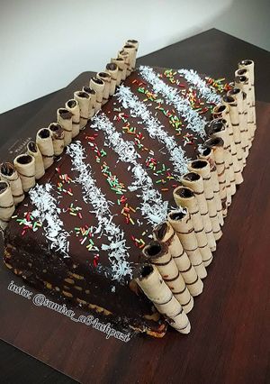عکسی از دستور کیک یخچالی