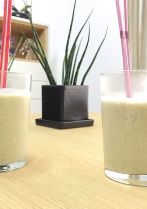 Una foto de Smoothie de kiwi y plátano