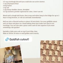 A picture of Sourdough goldfish crackers.
