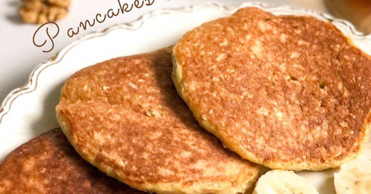 🥞 Pancake de avena y coco sin azucar y super facil 🥞🥳 Receta de Candela
