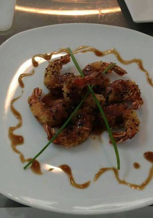 Una foto de camarones asiáticos