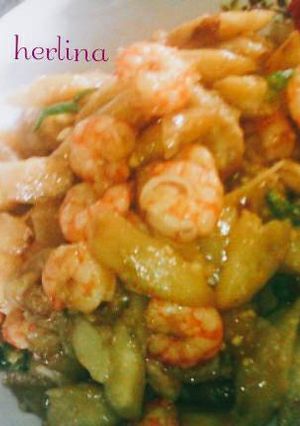 Foto resep Terong tumis udang