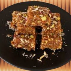 A picture of Chamsur dana,nuts,dates burfi.