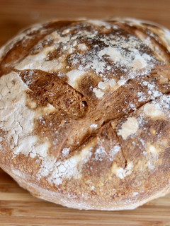 A picture of Homemade sourdough bread.