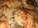 بطاطا ودجاج بصوص بلونش وجبن