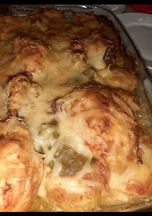 صورة لوصفة بطاطا ودجاج بصوص بلونش وجبن