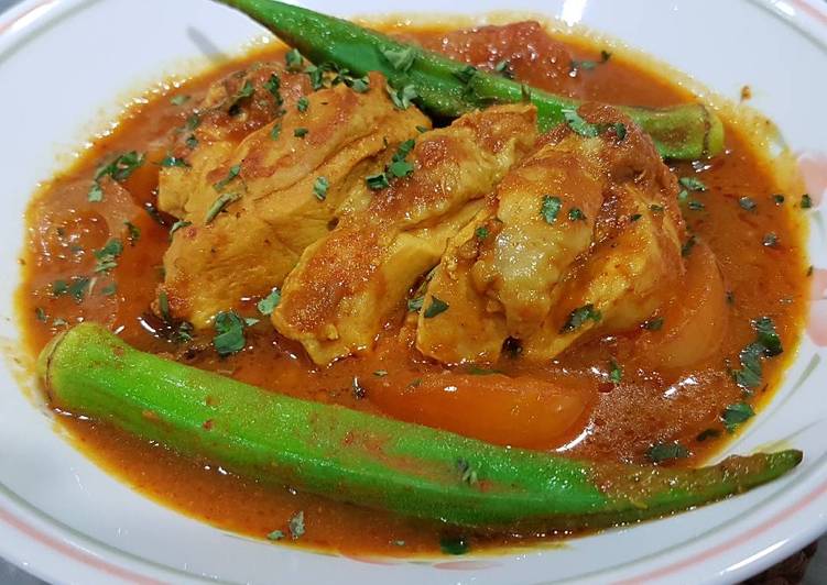 Recipe of Favorite Chicken in Spicy Tamarind Sauce (Ayam Asam Pedas)