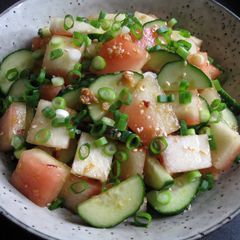 A picture of Watermelon Rind & Cucumber Salad.