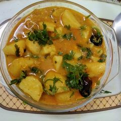 A picture of Dahi Aloo.