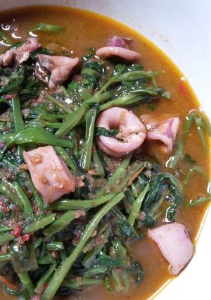 Foto resep Kangkung cumi saos tiram