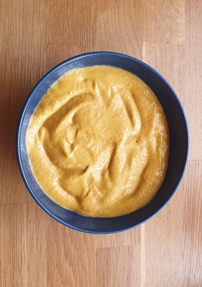 Una foto de Crema de lentejas y zanahoria con Thermomix