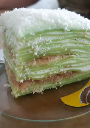 Foto resep Mille Crepe Pandan cake