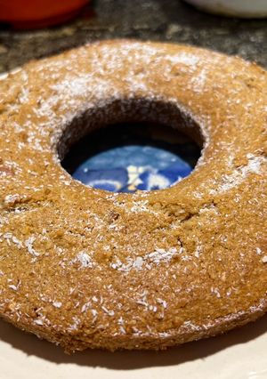 Una foto de Budín de avena con coco