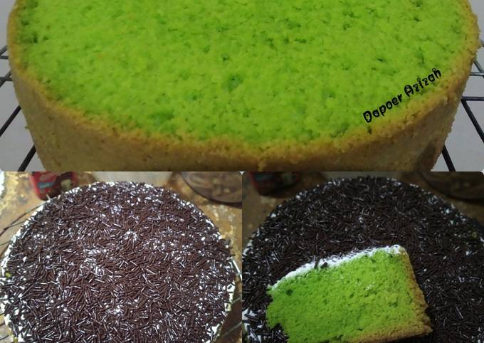 Bolu pandan panggang teflon