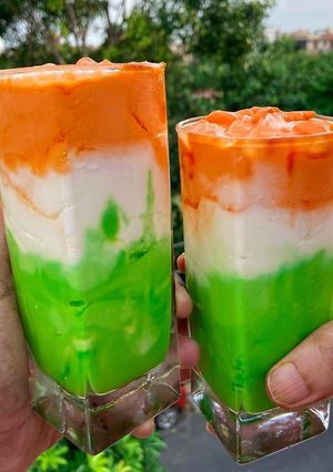 A picture of Tricolour lassi.