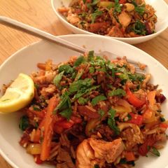 A picture of Chinese 5-Spice Salmon Stir-fry.