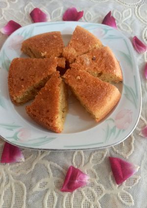 A picture of Coconut cake, whole wheat flour se, without oven 🧀🧀.