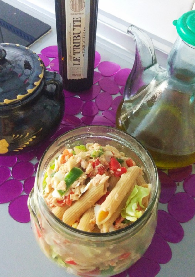 Una foto de Ensalada de pasta para la playa