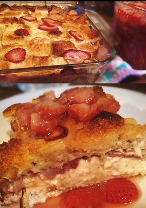 Foto resep French Toast Strawberry Cream Cheese Casserole🍓
