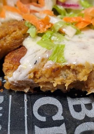 Una foto de Hamburguesas de garbanzos, calabaza y zanahoria