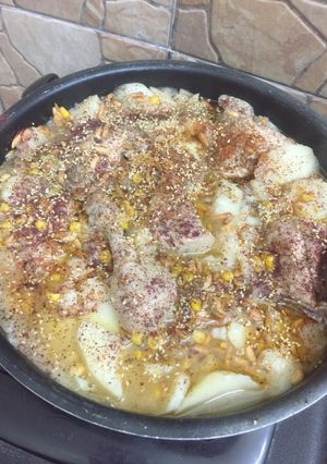 صورة لوصفة صينية بطاطا وجاج ع طريقتي