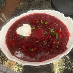 A picture of Worlds (2nd) Best Ukrianian Borscht - SO perfect, amazing Colour and really good for you and kids :P.