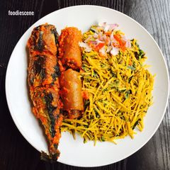 A picture of African Salad (abacha).