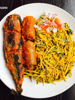 A picture of African Salad (abacha).