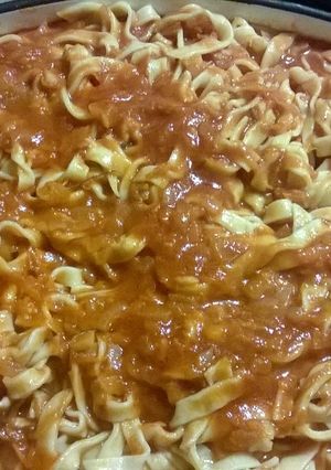 Una foto de Fideos al huevo