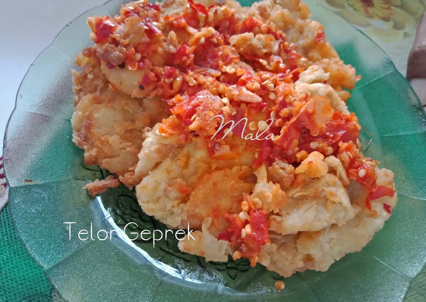 Resep Telur geprek crispy.., Enak Banget