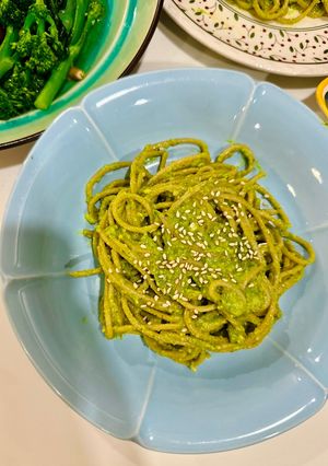 Hình của món Mì ý sốt trái bơ 🥑.