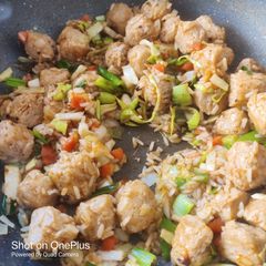Healthy Fried soya rice(using leftover rice) A picture of Healthy Fried soya rice(using leftover rice).